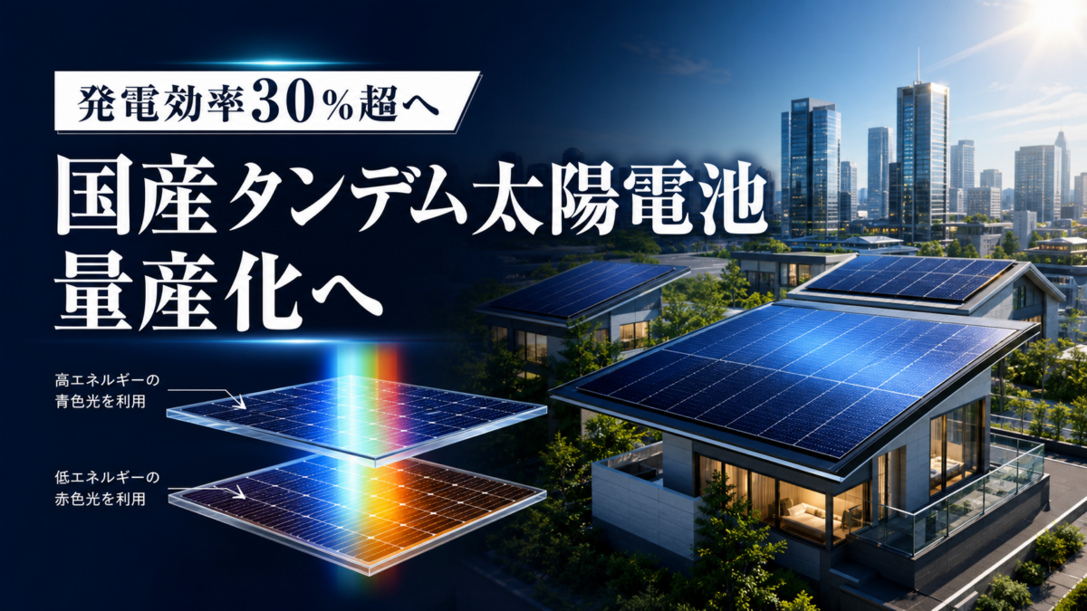 長州産業とカネカが挑む国産タンデム太陽電池の量産化