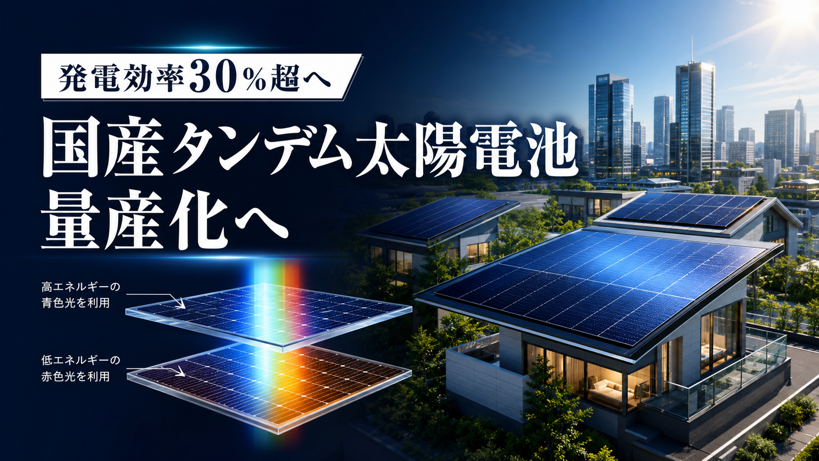 長州産業とカネカが挑む国産タンデム太陽電池の量産化