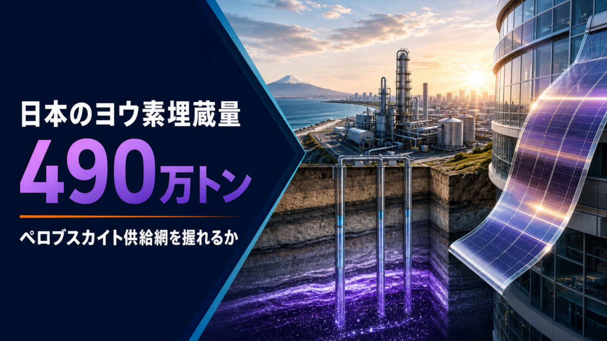 日本のヨウ素埋蔵量490万トン