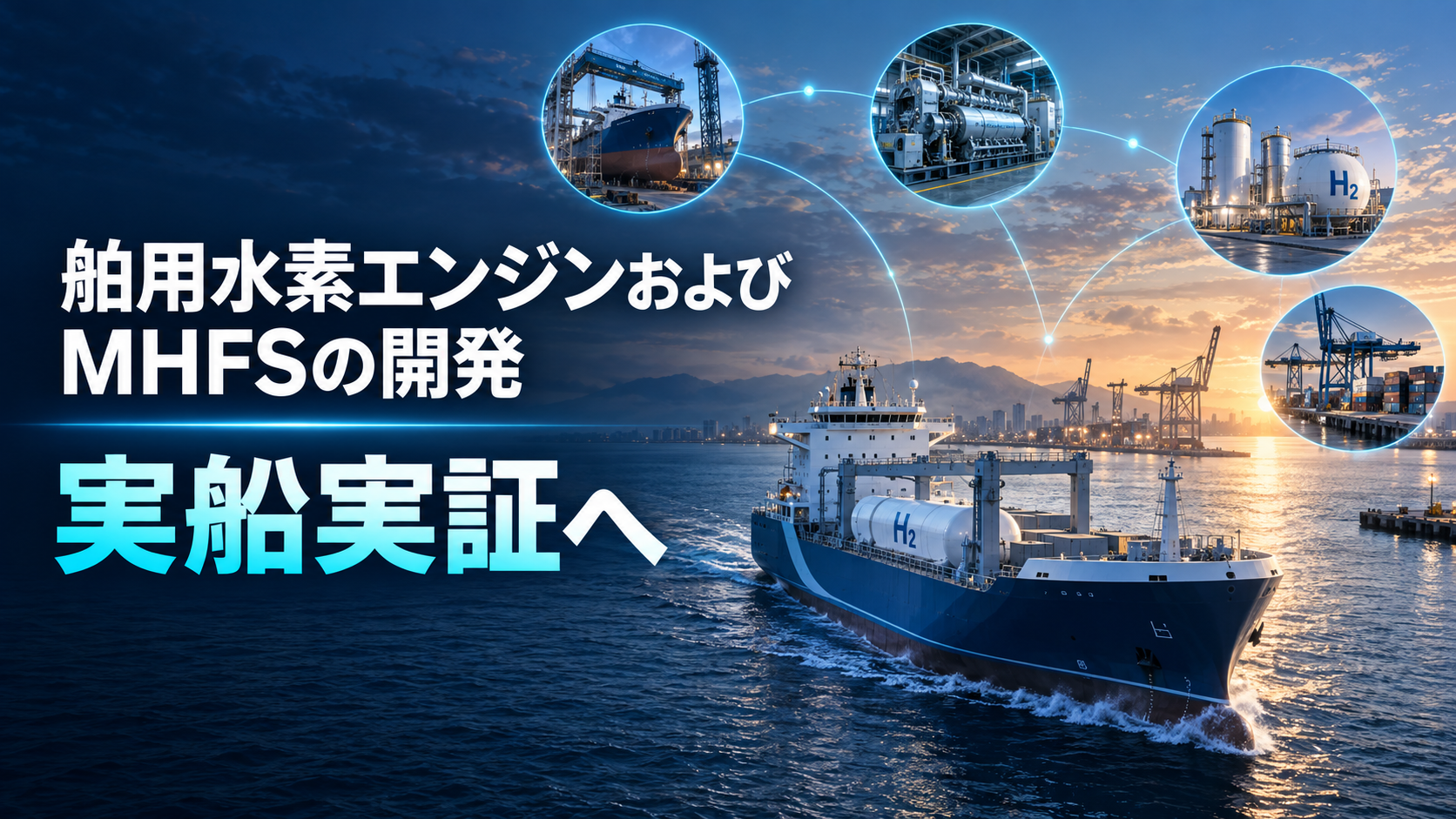 舶用水素エンジンおよびMHFSの開発