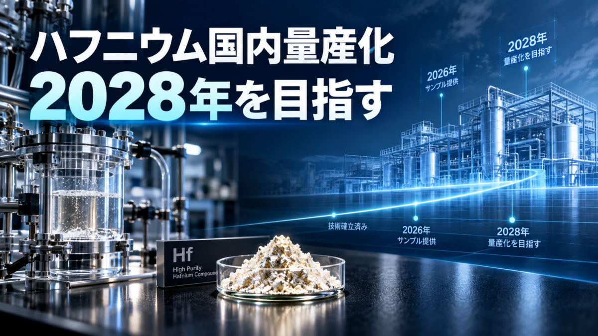 ハフニウム国内量産化プロジェクト