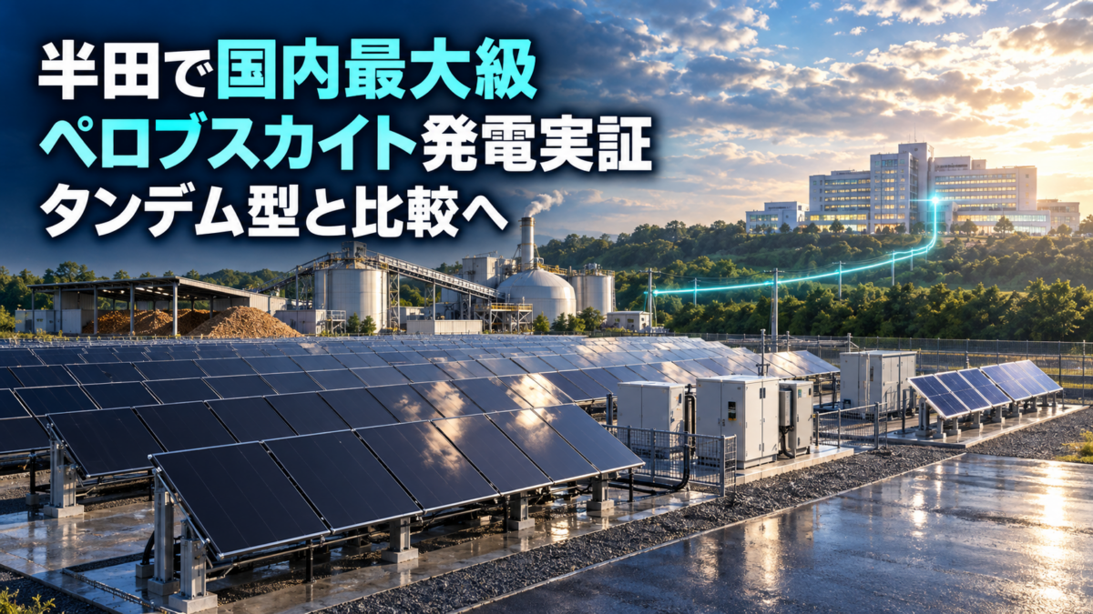 半田ペロブスカイト・タンデム太陽電池