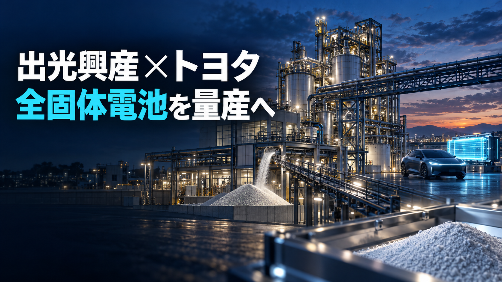 出光興産×トヨタ 全固体電池量産協業