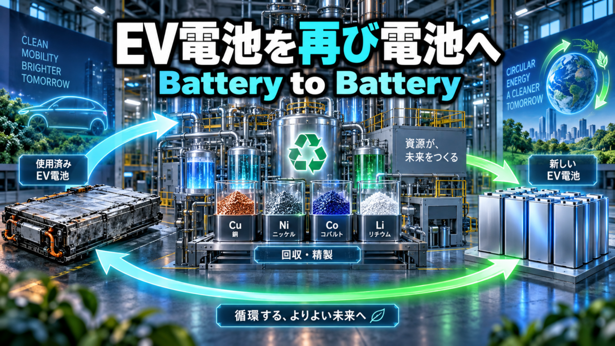 リチウムイオン電池水平リサイクル技術