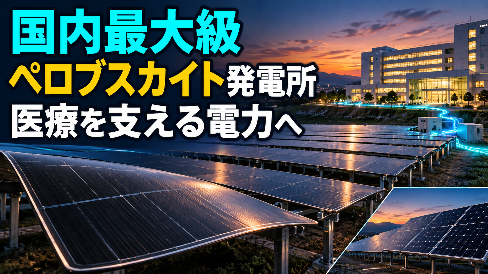 中部電力系が国内最大級のペロブスカイト発電実証