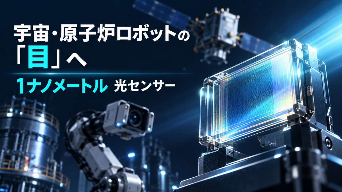 1ナノメートルの「目」は宇宙・原子炉ロボットを変えるか